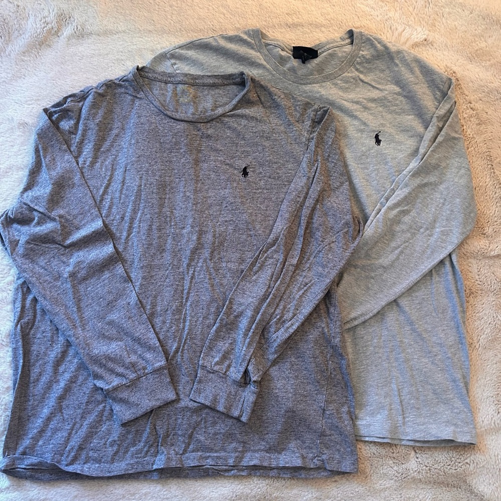 POLO By Ralph Lauren 2 Pack Grey Men's XL Long-sleeve - Good Condition